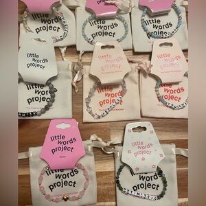 Little words project bracelet w/pouch